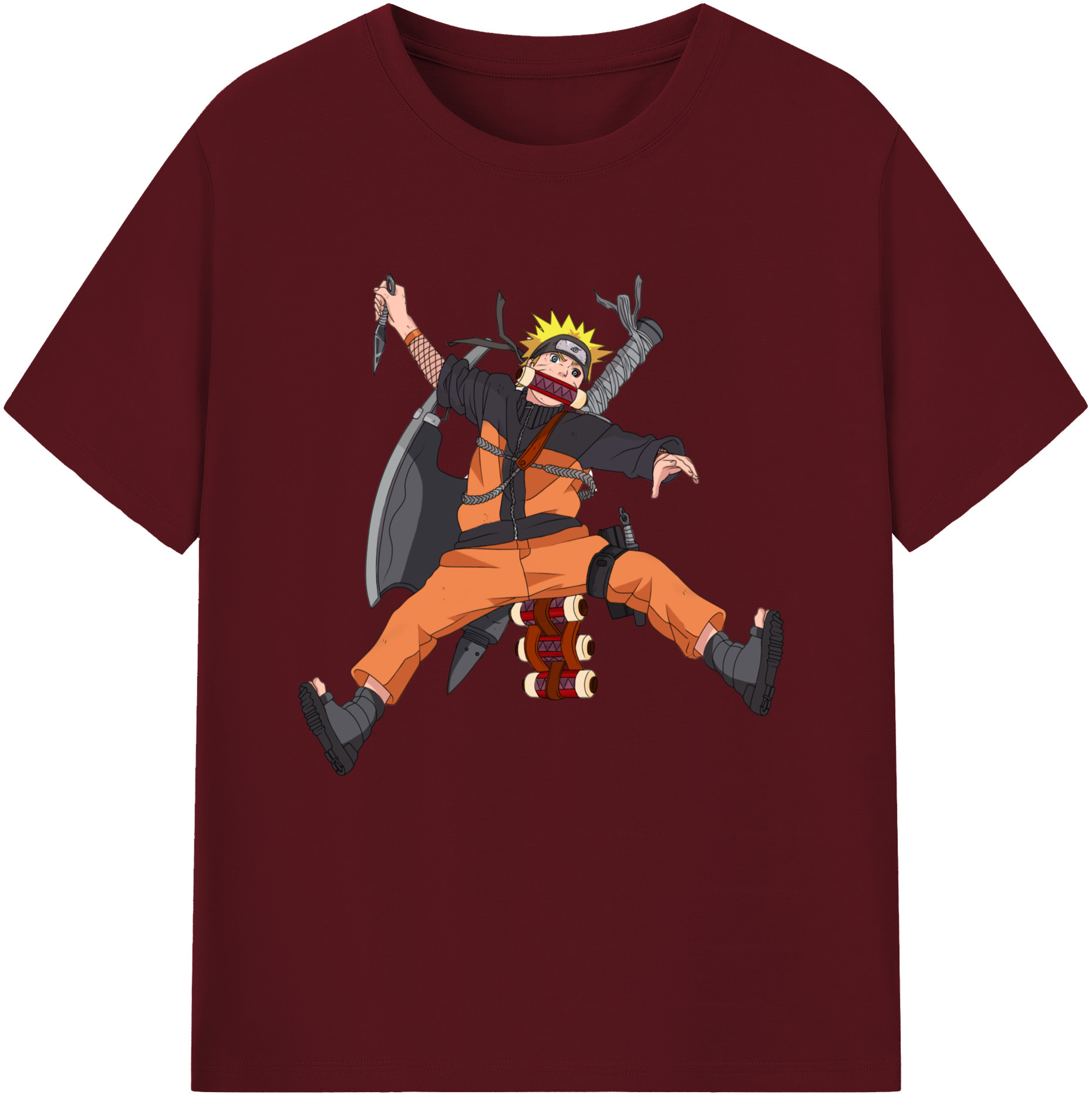 （画像用） NARUTO -ナルト- うずまき ナルト Uzumaki Naruto 綿100％半袖Tシャツ（フロントプリント）